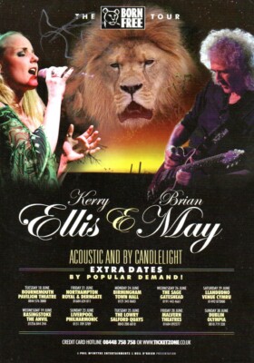 Kerry Ellis- Signed music flyer ( Brian May) In Person Queen
