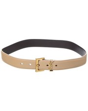 Saint Laurent Monogram Leather Belt Women's