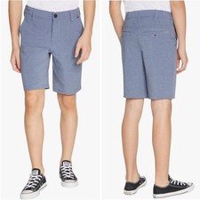 NWT Hurley Boys Youth Hybrid Shorts Blue Size L 14/16 Quick Dry 4-Way Stretch