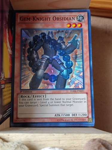 Gem-Knight Obsidian [1st Edition] HA06-EN031 YuGiOh Hidden Arsenal 6: Omega Xyz card