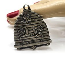 Vintage Odd Fellows Daughters of Rebekah Beehive Medal Masonic Charm 1.5
