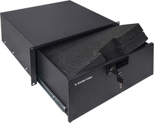 19 Inch 4U Rack Drawer Locking with Foam Insert Steel Studio Case Gear Storage