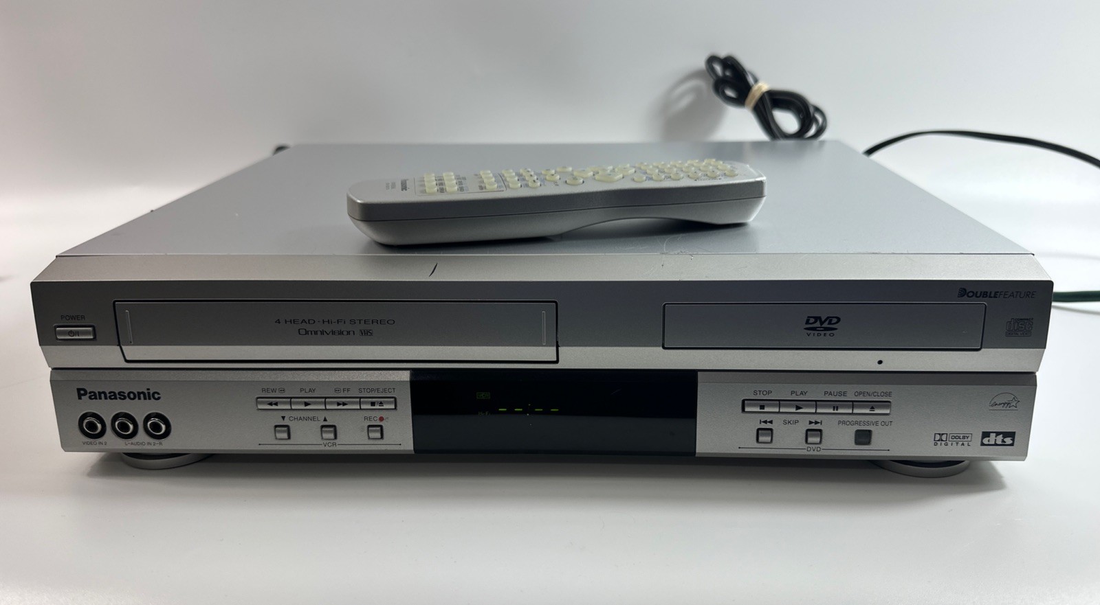 Panasonic PV-D4743S DVD VCR Combo w Remote Tested & Serviced
