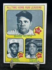 1973 Topps #1 All-Time Home Run Leaders (Babe Ruth / Hank Aaron / Willie Mays)
