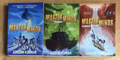 Complete Set Lot of 3 Gordon Korman Masterminds Series Paperback Books