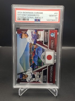 2024 Bowman Chrome International Impact #II1 Ohtani/Yamamoto PSA 10