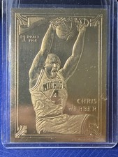 1994 Bleachers 23 Karat Gold Chris Webber #1 Draft Pick /10000