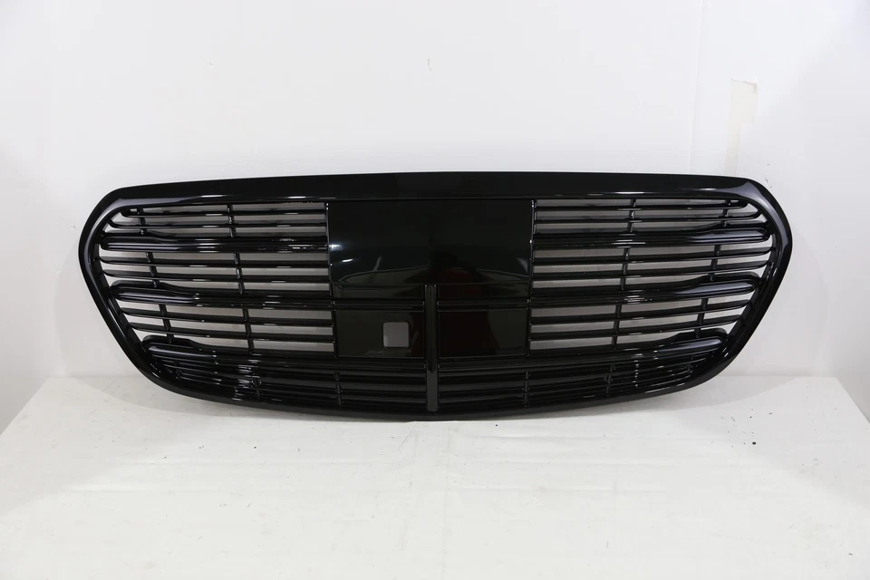 Parrilla delantera negra brillante para Mercedes-Benz W223 S450 S500 S580 2021 2022 2023 Foto 2 de 4