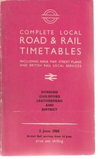 LONDON TRANSPORT BUS TIMETABLE BOOK DORKING JUN 1965