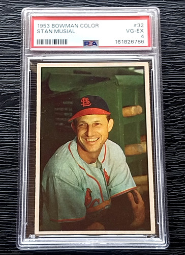 Stan Musial #32 1953 Bowman Color card