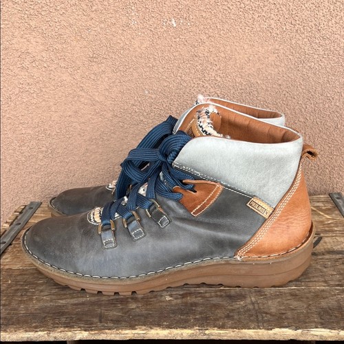 PIKOLINOS Cazorla Tan and gray leather Shoe Interior Detail