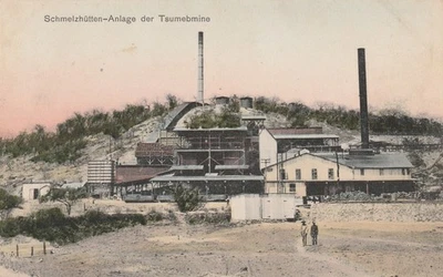 DSWA Schulze Karte Nr. 62 Schmelzhütten-Anlage der Tsumebmine, 1911 ungelaufen - Bild 1 von 2