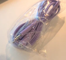 GAMING HEADSET PC ADAPTER SPLITTER CABLE MICROPHONE & HEADPHONE JACK PURPLE NEW