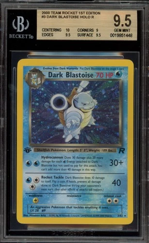 Pokemon Dark Blastoise Team Rocket 1st Edition Holo Rare #3 BGS 9.5 Gem Mint