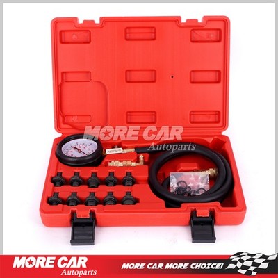 Engine Oil Pressure Test Kit Tester Low Oil Warning Devices Gauge 0-140 PSI