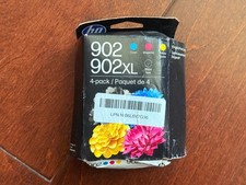 HP 902XL 902 Black Color 4 Pack Ink Cartridge New In Box Exp Nov 2027 - Ugly Box