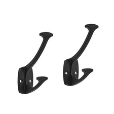 5 Pack Matte Black Hooks Hat Wall Hooks for Mounted Hanging Wall Mount Hanger Ba