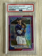 Bobby Witt Jr. 2024 Bowman Chrome Mega Box #59 Fuchsia Refractor #/299 PSA 10 KC