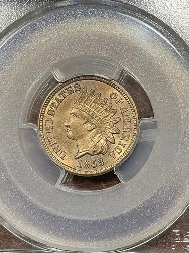 PCGS MS63 CAC EAGLE EYE 1863 INDIAN HEAD CENT SUPER PQ
