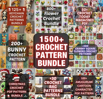 MARKENLOS 1500+ Amigurumi Crochet Patterns Mega Bundle E-Book PDF | Digital Download