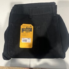 Carhartt BN0011-M Loose Fit Washed Duck Utility Work Pant 38x30 Black NWT