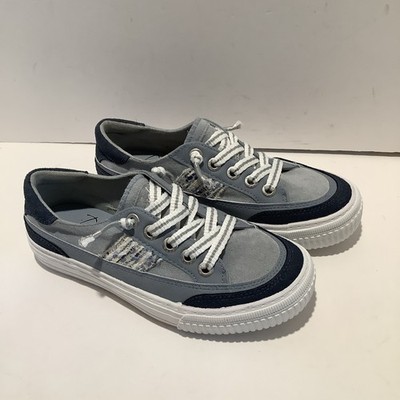 Blowfish Malibu Womens Alex Fashion Lace Up Sneakers, Blue Textile, Sz.7M, New