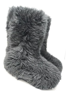 UGG Fluff Momma Women s 10 Black Furry Fluffy Vintage Original Y2K Boots