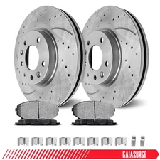 Front Brake Rotors + Brake Pads for 2007 2008 2009 2010-2012 for Mazda CX-7