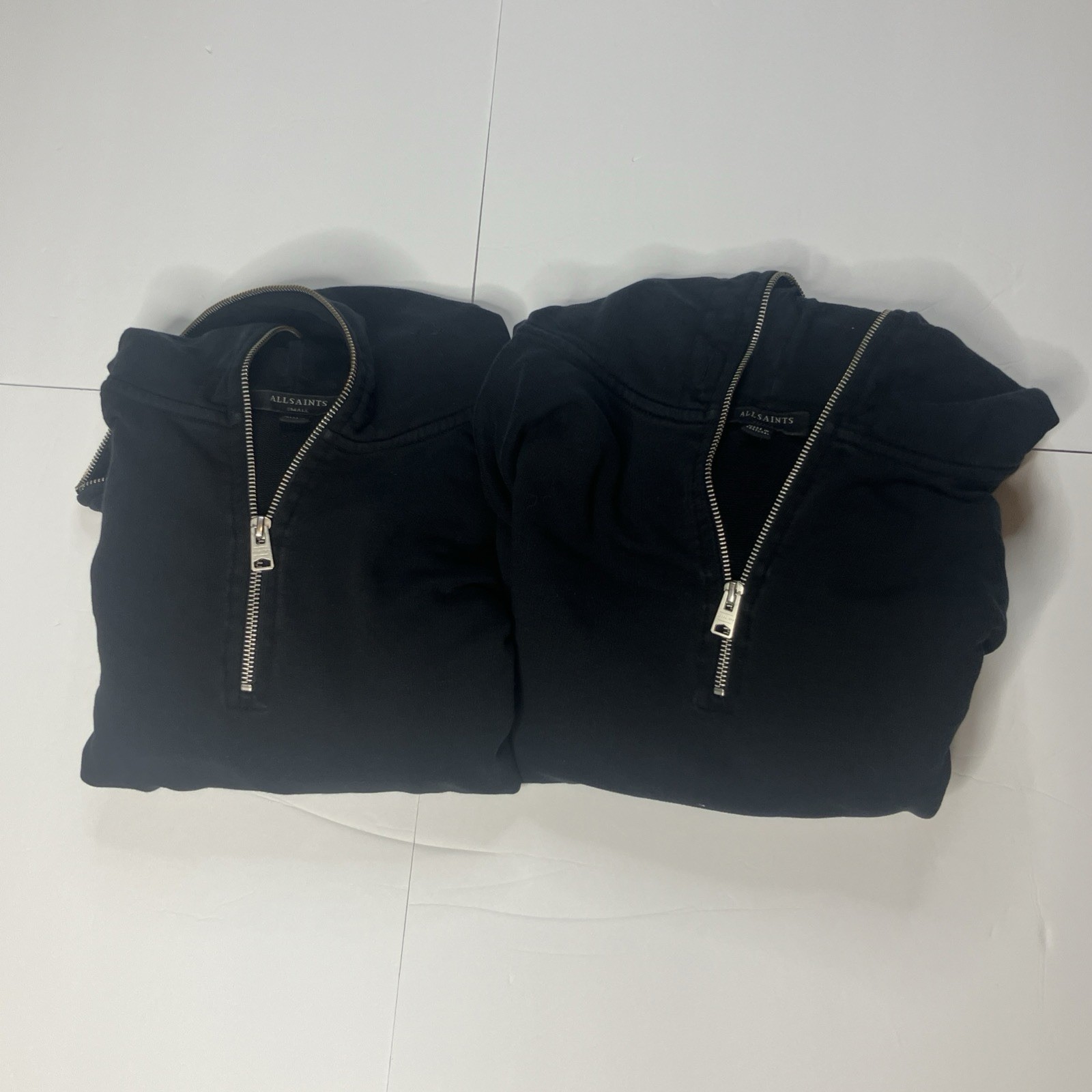 (Lot of 2) ALL SAINTS XONDA Black Hoodie Hooded Sweatshirt Dress Small