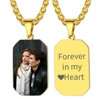 Personalized Custom Photo Necklace Pendant Custom Dog Tag Picture Jewelry Gift