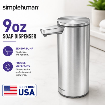 simplehuman Rechargeable Liquid Sensor Pump, 9-Oz. NEW