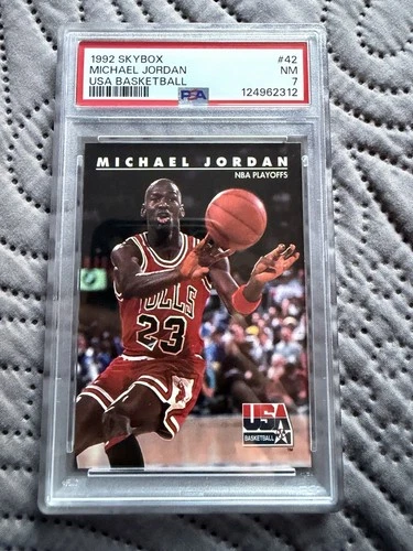1992 SkyBox USA Basketball 'NBA Best Game' Michael Jordan #40 Chicago PSA 7 NM