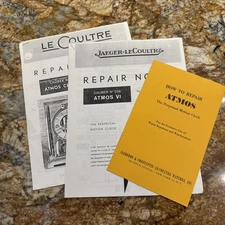 Le Coultre Repair Notes 526, 528, How To Repair Atmos - Set Of 3 - Clock Repair
