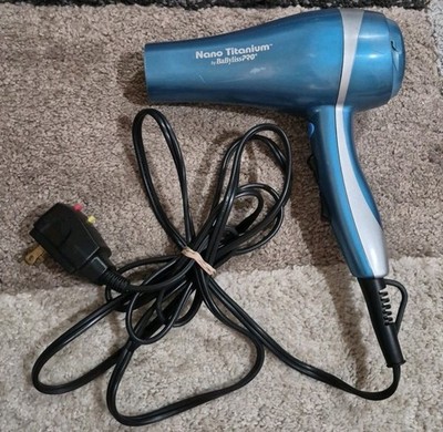 BaByliss PRO BABNT5548 Nano Titanium 2000W Professional Hair Dryer Blue - TESTED