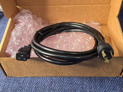 AC Power Cable NEMA L6-20P Locking to IEC-60320 C19 12AWG 300V SJT | 6' Foot