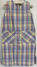 RALPH LAUREN GIRLS SIZE 6 X DRESS PLAID PASTEL LIGHTWEIGHT SPRING SUMMER EASTER