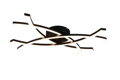 Reality Leuchten Deckenleuchte LED POLLOCK BHT 60x7.50x40 cm schwarz