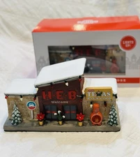 2025 H-E-B HOLIDAY STORE FRONT Brand Shop LIGHT UP Christmas Village LED Timer