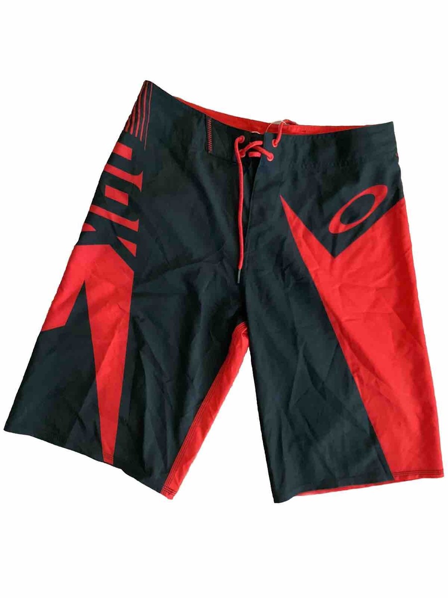 Oakley Moto Slab 21 Men's Size 31 Black Red Board Shorts - Main Image