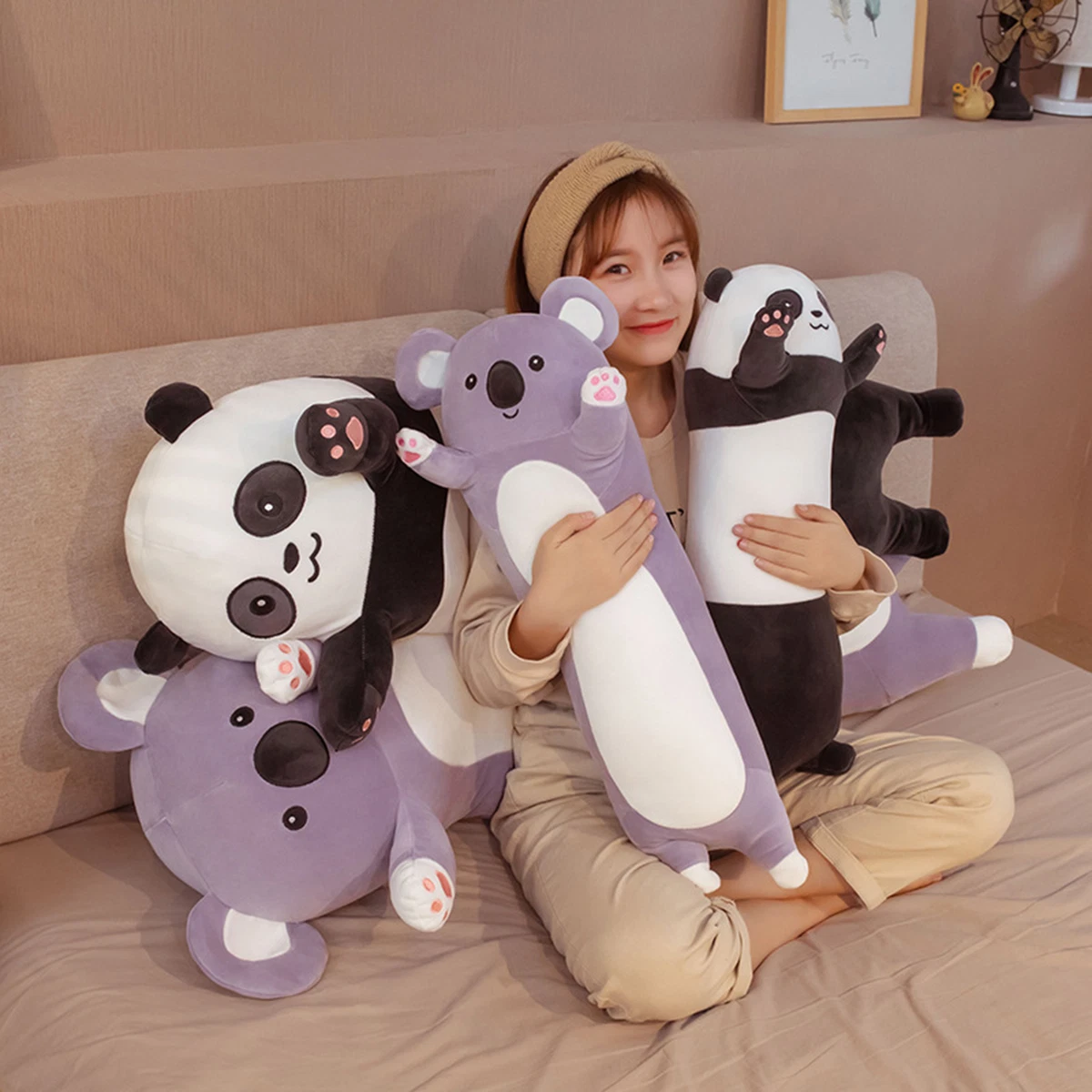 Panda body pillow top we bare bears