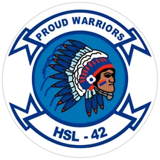 HSL-42 'Proud Warriors' Bumper Sticker Military Vinyl Soldier Decal 5"