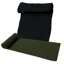 Military Wool Scarves GI Style Wool Cold Winter Neck Warmer Scarf Black OD Green