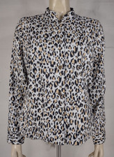 NWT Chico's black white animal print button front blazer jacket ladies size 1