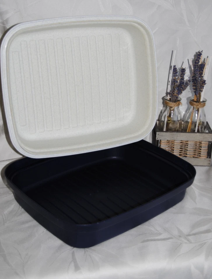 🌟TUPPERWARE Boite à pain Biscotte Viande Gateau Ancien Vintage 31 x 26 Cm TTBE - Photo 3/4