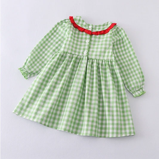 NUEVO Vestido Boutique Grinch Estola Navidad Calado Bordado Foto 3 de 4