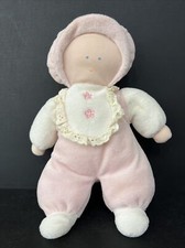 VTG Eden Toys Terry Cloth Baby First Doll Eyelet Washable Lovey Security Rare