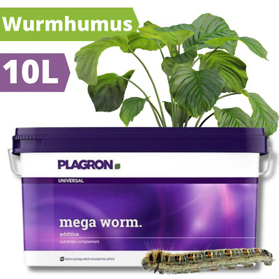 Plagron Dünger Mega Worm 10L Bodenverbesserer Wurmhumus Pflanzenschutz Growbox