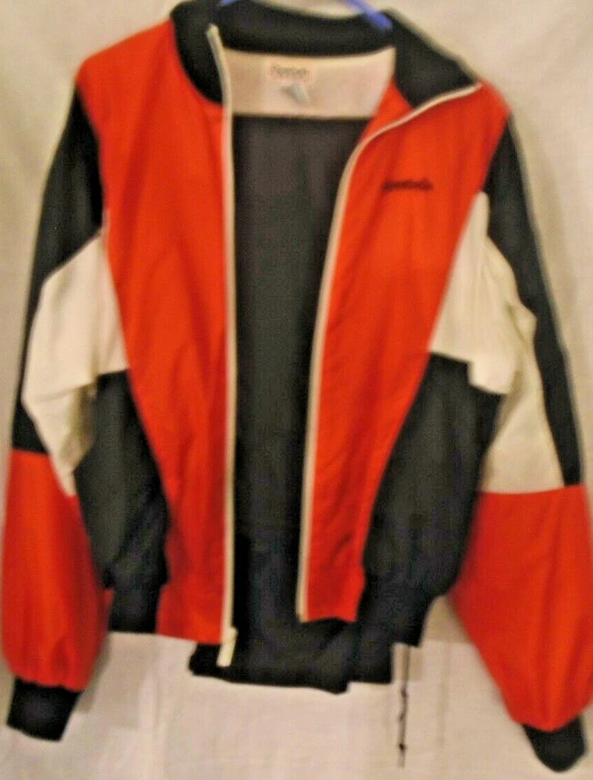 Reebok tracksuit black red hot sale