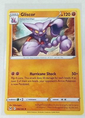 Gliscor 96/196 Lost Origin Rare Pokémon Card 2022