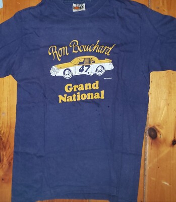 Ron Bouchard 1981 #47 Stock Car Racing T-Shirt - Unisex Short Sleeve, Vintage Racing Tee, White - View #6
